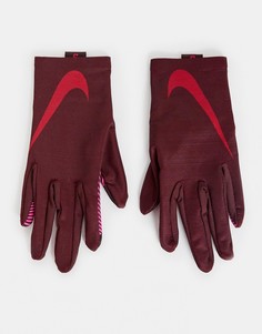 Бордовые перчатки Nike Running-Красный