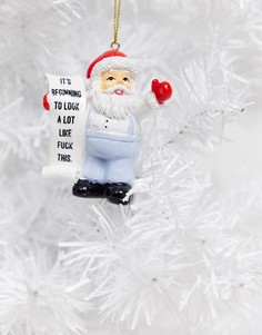 Новогоднее украшение Typo Santa list-Мульти