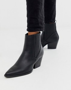 Черные ботинки челси на среднем каблуке Pimkie-Черный