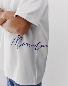 Белая фирменная футболка Mennace-Белый