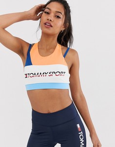 Разноцветный бюстгальтер с логотипом и средней поддержкой Tommy Hilfiger Sport-Мульти