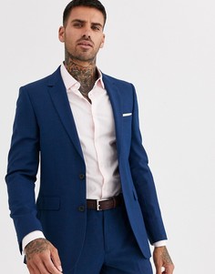 Синий узкий пиджак Burton Menswear