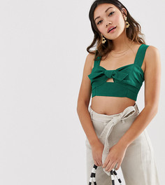 Зеленый бралетт с завязкой спереди Miss Selfridge