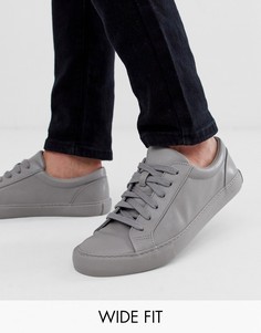 Серые кроссовки для широкой стопы ASOS DESIGN-Серый