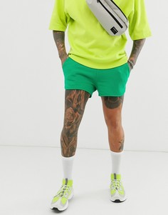 Зеленые трикотажные шорты для бега ASOS DESIGN-Зеленый