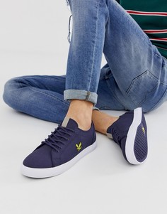 Кроссовки из хлопковой саржи Lyle & Scott Teviot-Темно-синий