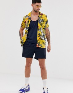 Желтая рубашка с жаккардовым цветочным принтом River Island-Желтый