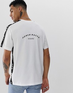 Белая футболка с лентой Diesel T-Just-Race-Белый