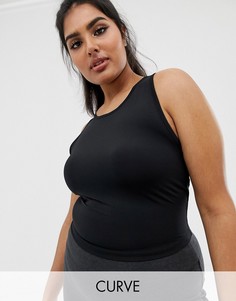 Укороченная майка ASOS 4505 Curve-Черный