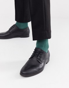 Черные туфли дерби Burton Menswear-Черный цвет