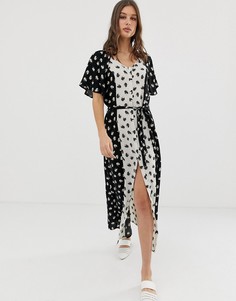 Платье макси со смешанным принтом Vero Moda-Черный