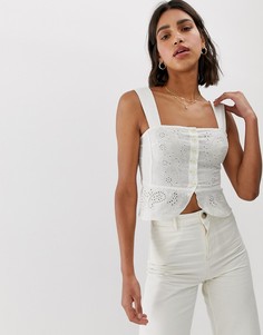 Топ на бретельках Free People-Белый