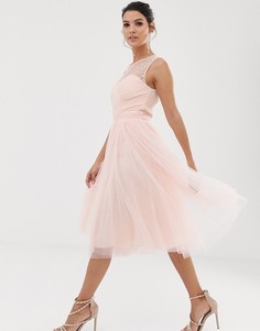 Короткое приталенное платье Little Mistress-Розовый