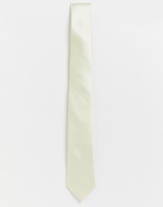 Однотонный атласный галстук Gianni Feraud-Белый