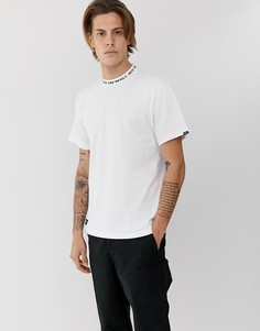 Белая футболка с трикотажным воротником Vans-Белый