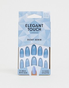 Накладные ногти Elegant Touch Polished Core - Dusky Denim-Голубой