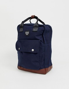 Темно-синий рюкзак в строгом стиле с ручкой Jack & Jones