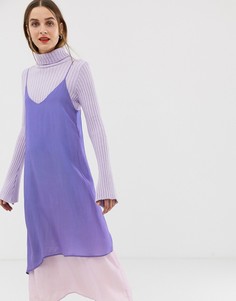 Двухслойное платье-комбинация 2NDDAY-Фиолетовый