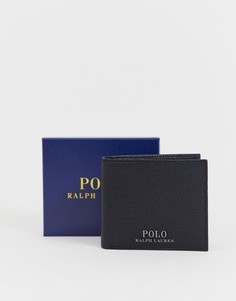 Черный кожаный бумажник Polo Ralph Lauren