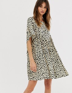 Платье с леопардовым принтом Soaked In Luxury-Мульти