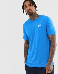 Синяя футболка Nike Club-Синий
