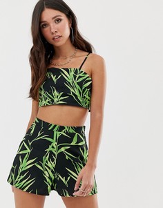 Кроп-топ на бретельках с принтом Missguided-Многоцветный