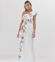 Разноцветный комбинезон на одно плечо с оборкой True Violet-Мульти