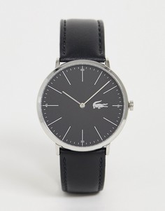 Часы с черным кожаным ремешком Lacoste Moon-Черный