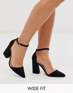 Черные остроносые туфли на каблуке Glamorous-Черный