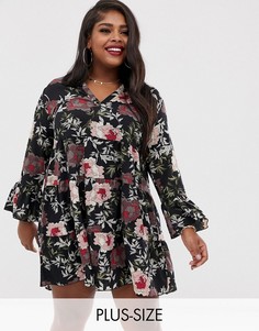 Ярусное платье с цветочным принтом AX Paris-Мульти