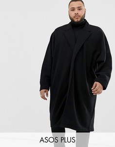 Черная легкая трикотажная oversize-куртка ASOS DESIGN Plus-Черный
