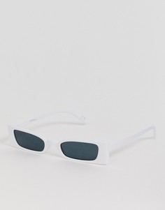 Квадратные солнцезащитные очки в белой оправе Jeepers Peepers-Белый