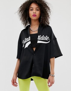 Oversize-рубашка с логотипом D-Antidote-Черный Fila