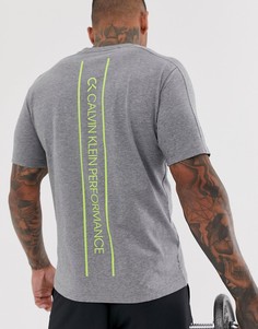 Серая футболка с логотипом Calvin Klein Performance-Серый