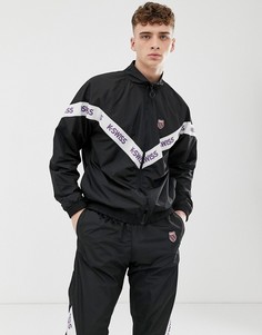 Черная спортивная куртка с кантом K-Swiss-Черный