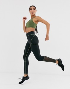 Леггинсы с контрастными строчками ASOS 4505-Черный