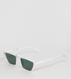 Белые узкие солнцезащитные очки Monki-Белый