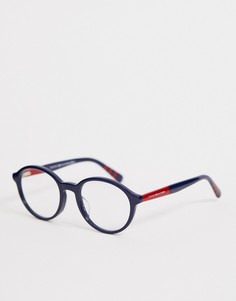 Круглые очки с прозрачными стеклами Tommy Hilfiger-Темно-синий