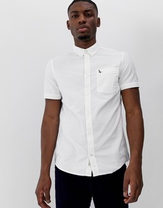 Белая приталенная оксфордская рубашка с короткими рукавами Jack Wills - Stableton-Белый