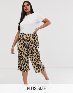 Укороченные брюки с леопардовым принтом AX Paris-Мульти