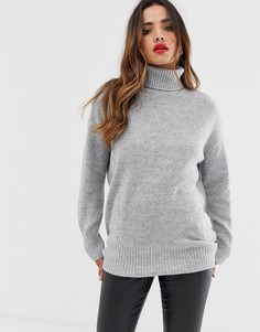 Джемпер с отворачивающимся воротником Y.A.S-Серый