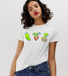 Футболка с принтом фруктов ASOS MADE IN KENYA-Белый
