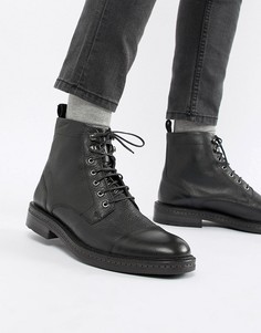 Черные ботинки на шнуровке Walk London Wolf-Черный