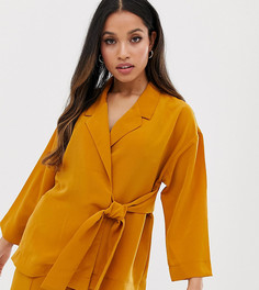 Блейзер в полоску с завязкой сбоку Y.A.S Petite-Желтый
