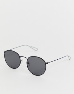 Черные круглые солнцезащитные очки Weekday-Черный цвет