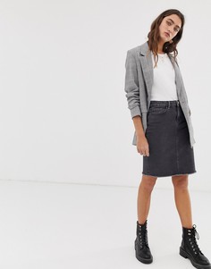 Джинсовая юбка с необработанными краями Only-Серый