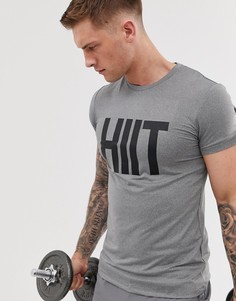 Серая футболка с логотипом HIIT-Серый