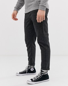 Зауженные укороченные брюки Selected Homme-Серый