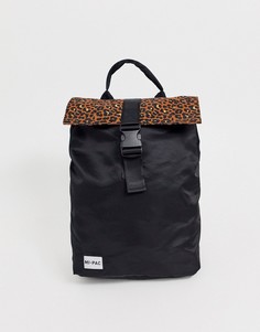 Нейлоновый рюкзак с леопардовым принтом Mi-Pac day pack SP-Черный