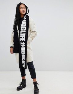 Черный шарф со слоганом UGG